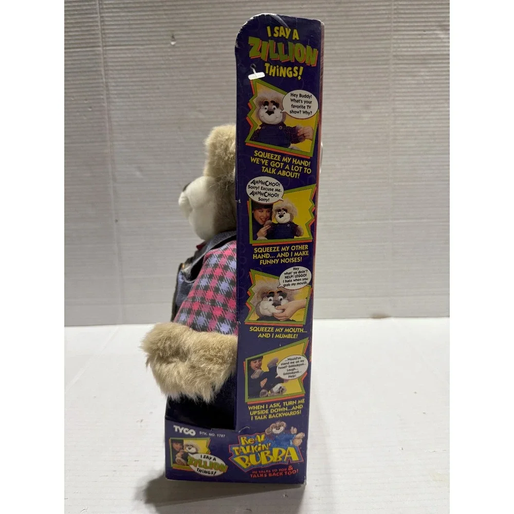 REAL TALKIN' BUBBA - Vintage 1997 Tyco Plush Talking Stuffed Animal‎ Bear